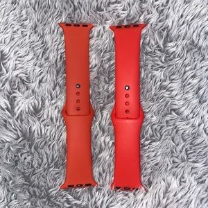 Cherry Red And Dusty Rose Apple Watch Band Set (38mm-42mm)